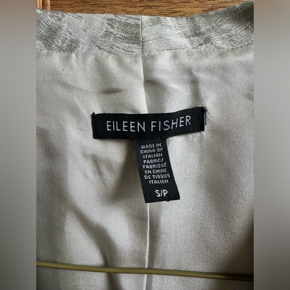 Eileen Fisher Neutral/Silver Size Small Blazer - Picture 3 of 7